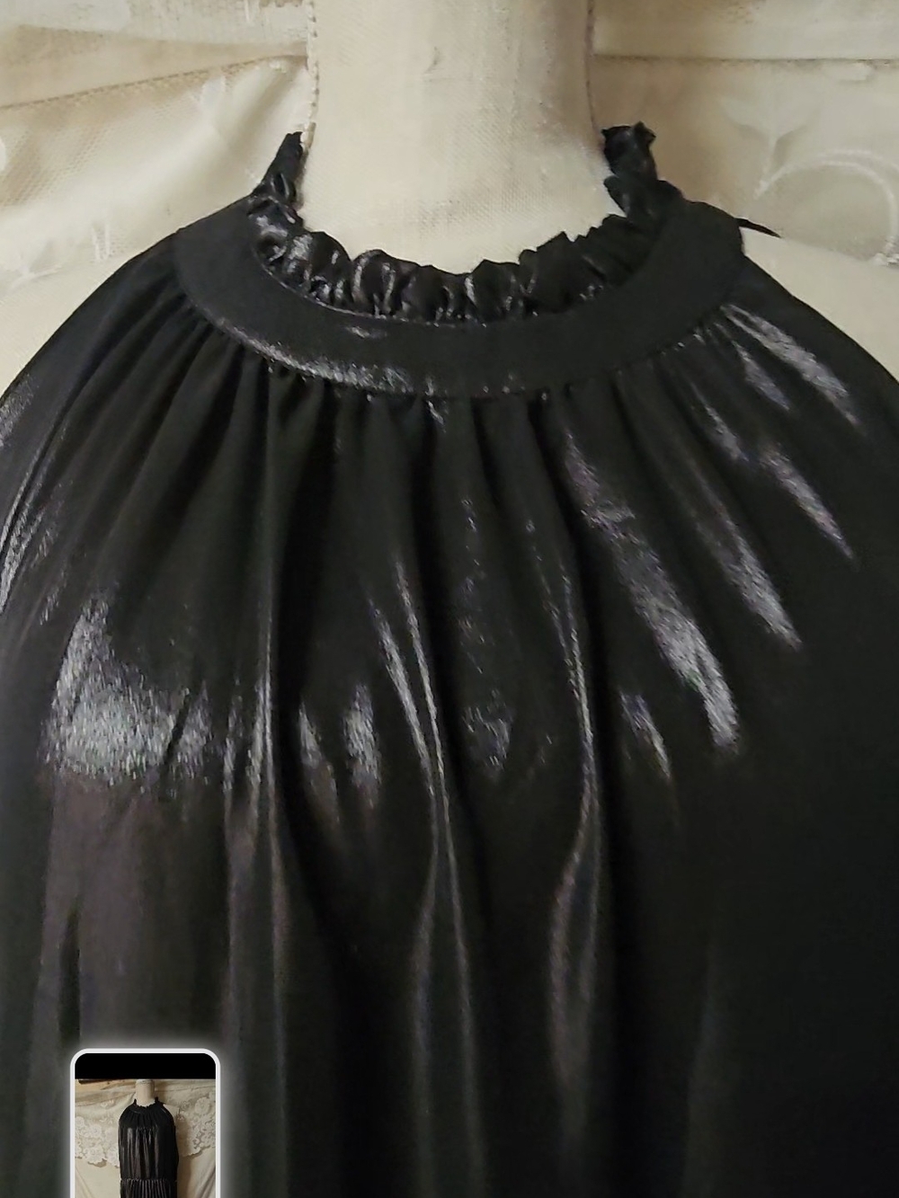 Simply Vera Vera Wang Black Pleated Midi Halter Dress